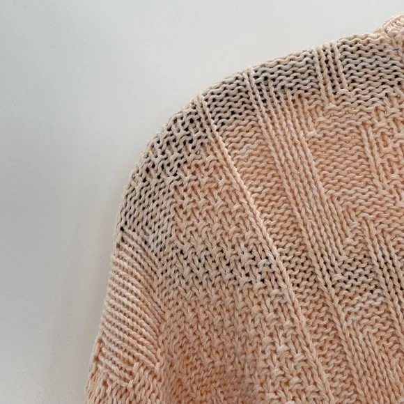 Mcgregor Women's Pink Textured Knit Vintage Crewneck Pullover Sweater Size XL - Picture 6 of 9